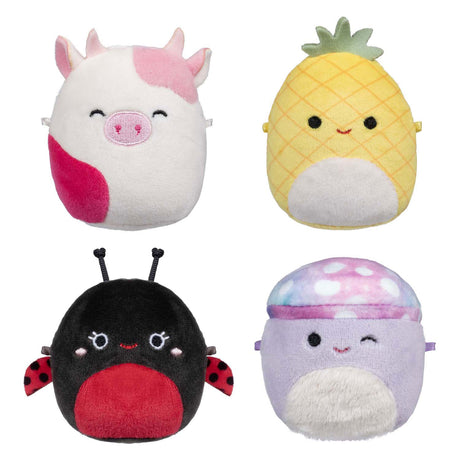 Squishmallows micromauves en peluche câline - maui, trudy, caedyn, minya, paquet de 4