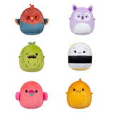 Squishmallows micromallows en peluche câlin - charles, onel, mo, cookie, reed, layla, 6-pack