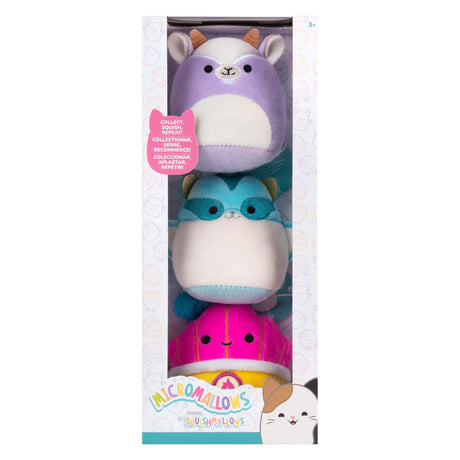 Peluche peluche Squishmallows - micromallows tia, mariska, Louden - 3 pcs.