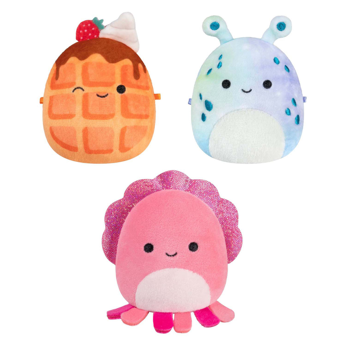 Peluche peluche Squishmallows - micromallows auggie, weaver, zinx - 3 pcs.
