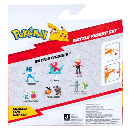 Ensemble de figurines Jazwares Pokémon Battle Feature - Glurak et Pikachu - 2 pcs.