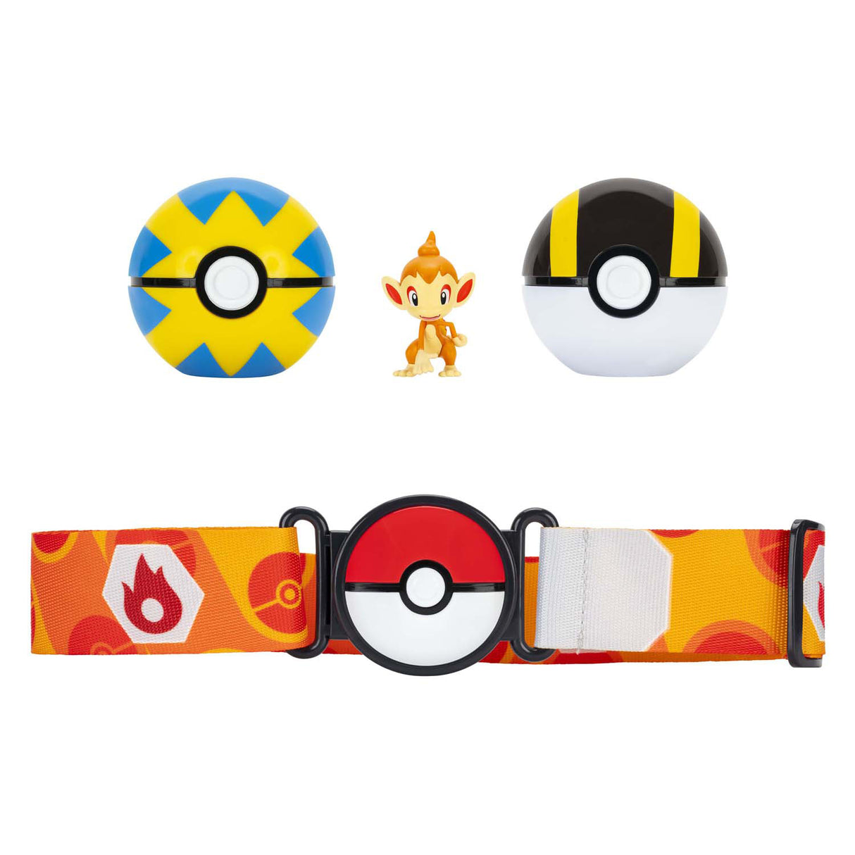 Jazwares Pokémon Clip 'n' Go avec sangle de jeu Chimchar Quick Ball