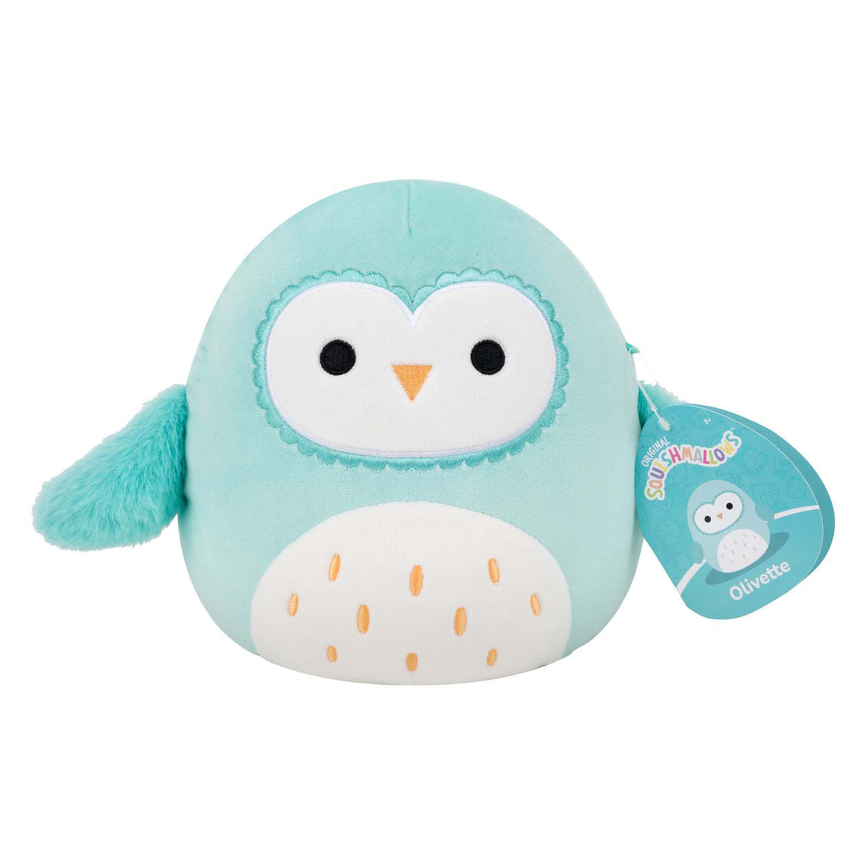 Peluche peluche Jazwares squishmallows - olivette la chouette effraie - 19cm