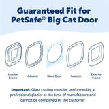 Adaptador Petsaptador Cat Flap Gato grande para vidrio