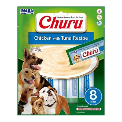 Recette de poulet churu pour chien Inaba et thon