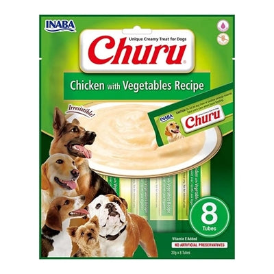 Poulet churu pour chien Inaba avec recette végétarienne