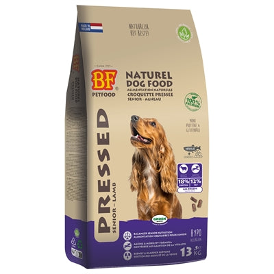 Bf nourriture pour animaux pressée agneau senior