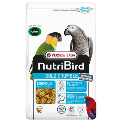 Nutribird gold crumble nourriture sèche aux oeufs grandes perruches perroquets