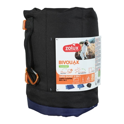 Zolux bivouak couverture pour chien sac de couchage 2en1 bleu
