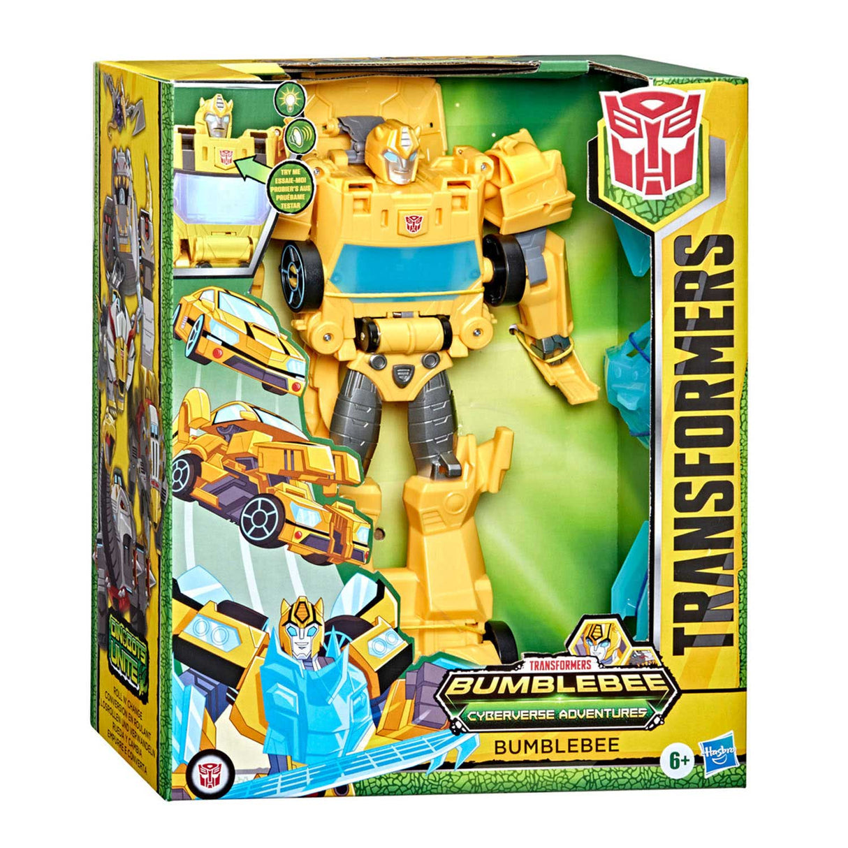 Hasbro Transformers Cyberverse Rull an transforméiert Bumblebee