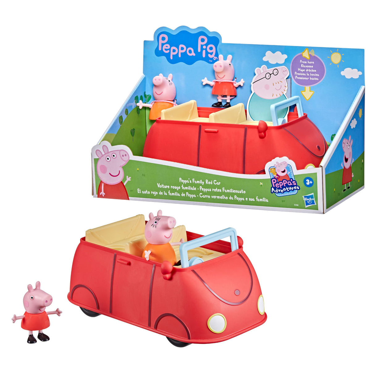 Hasbro peppa gris rød bil