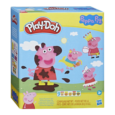 Play-doh peppa pig ensemble de jeu de coiffure - pâte à modeler - comprenant 9 pots