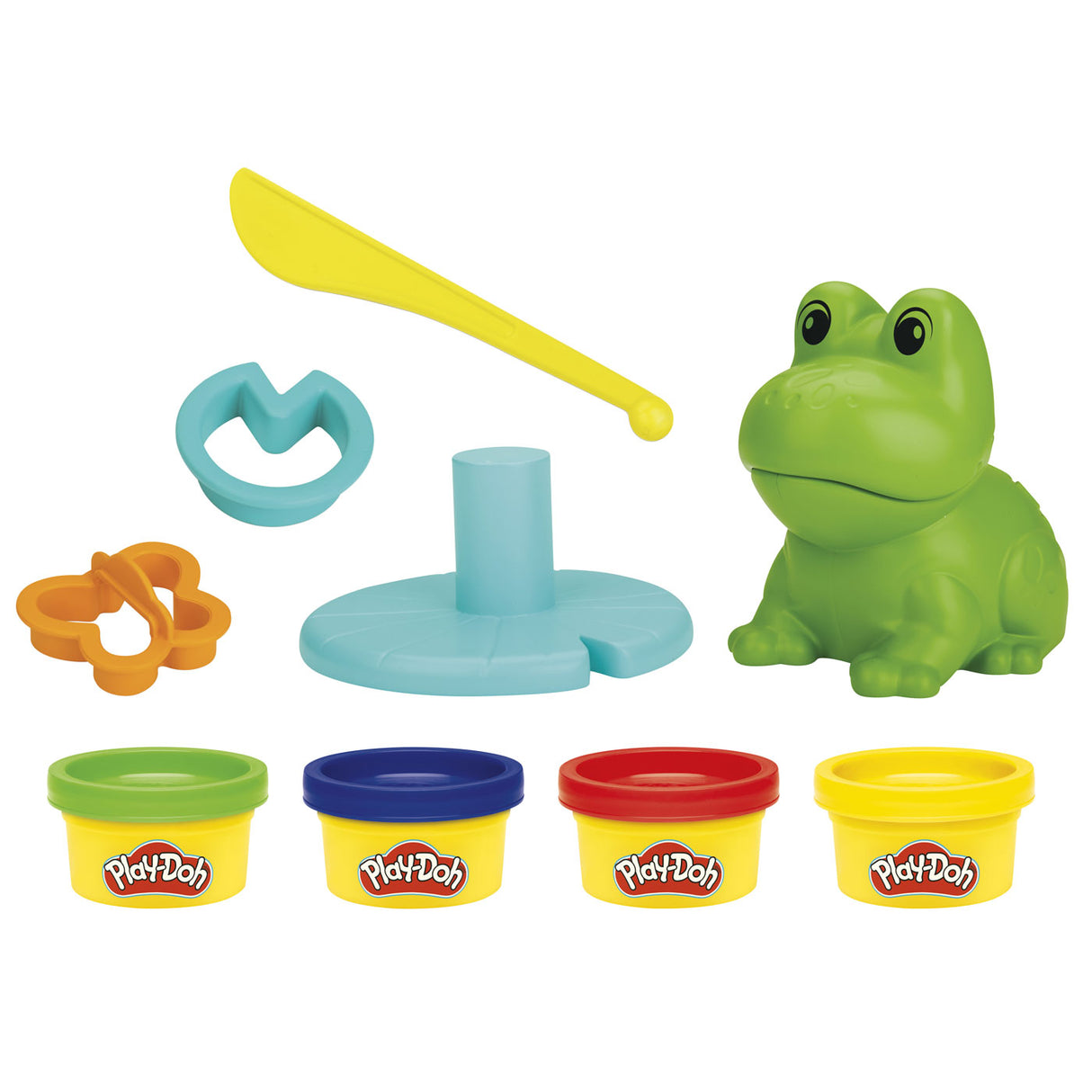 Play-Doh žába a barevná hliněná sada startéru