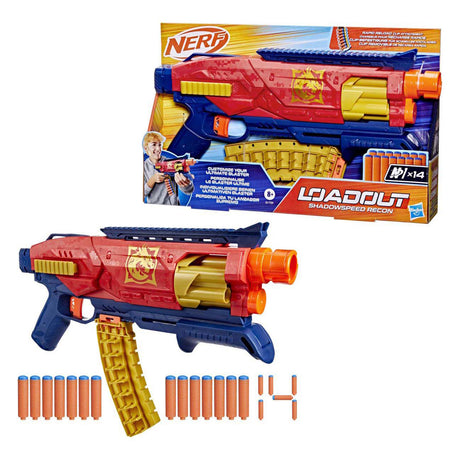 Nerf Loadout Shadowspeed Recon Blaster avec 14 fléchettes N1