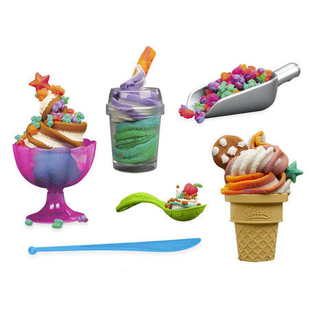 Play-doh ensemble de jeu de glace molle arc-en-ciel - 5 pots en argile