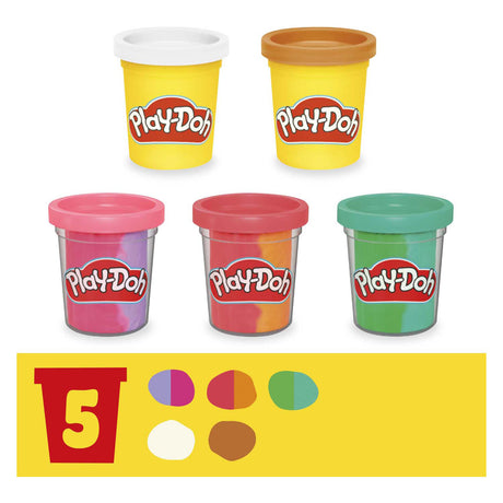 Play-doh ensemble de jeu de glace molle arc-en-ciel - 5 pots en argile