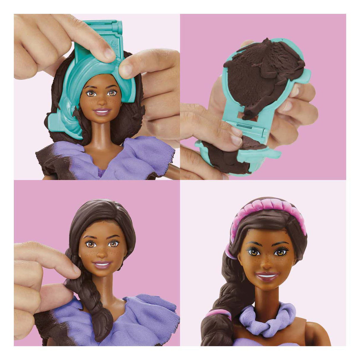 Play-doh barbie fashionista volants - 2 pots en argile