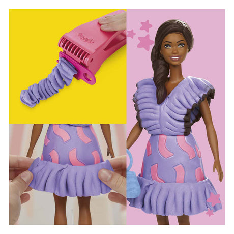 Play-doh barbie fashionista volants - 2 pots en argile