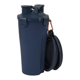 Zolux BVK 2in1 set de voyage bouteille avec gamelle et abreuvoir bleu