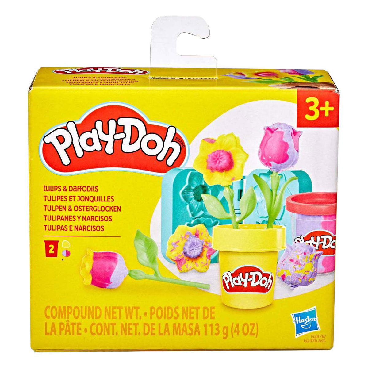 Play-doh petites fleurs tulipe - 2 pots en argile.