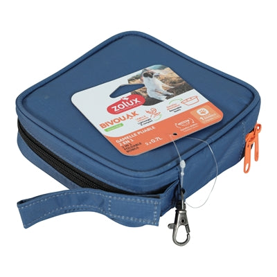 Zolux BVK 2en1 gamelle et abreuvoir pliables bleu