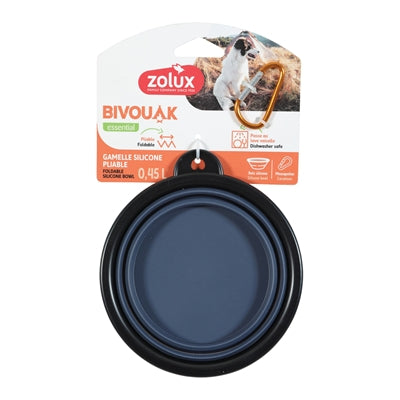 Zolux bvk bol alimentaire pliable en silicone bleu