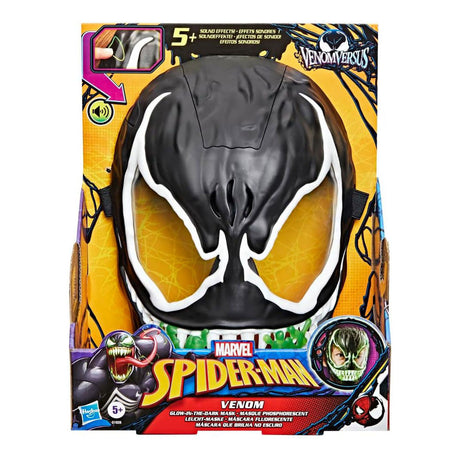 Jouets de super-héros avec masque phosphorescent Hasbro Spider-Man Venom.