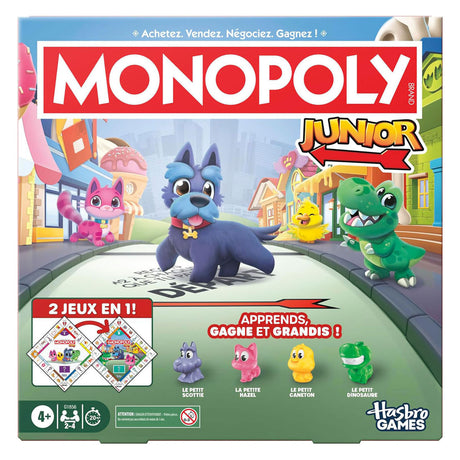 Jeu de société Monopoly junior - 2 jeux en 1 - Édition française