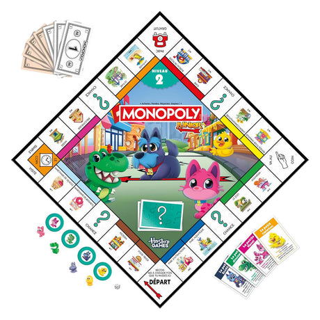 Jeu de société Monopoly junior - 2 jeux en 1 - Édition française
