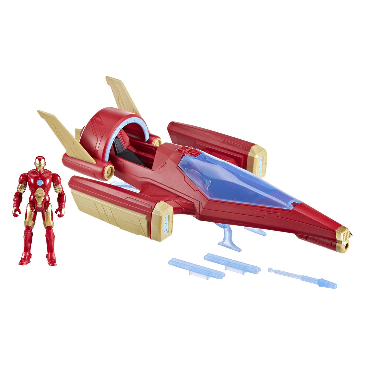 Vaisseau Marvel Avengers Iron Man avec 1 figurine - 10 cm - 4 ans