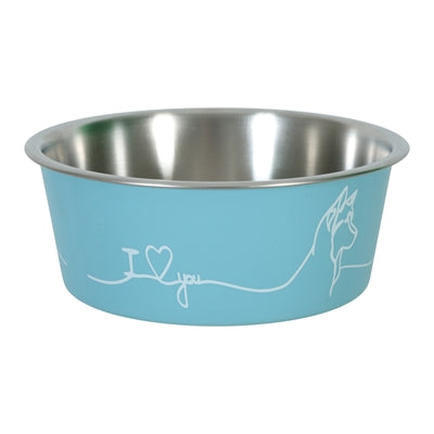 Zolux love bol de nourriture pour chien bleu