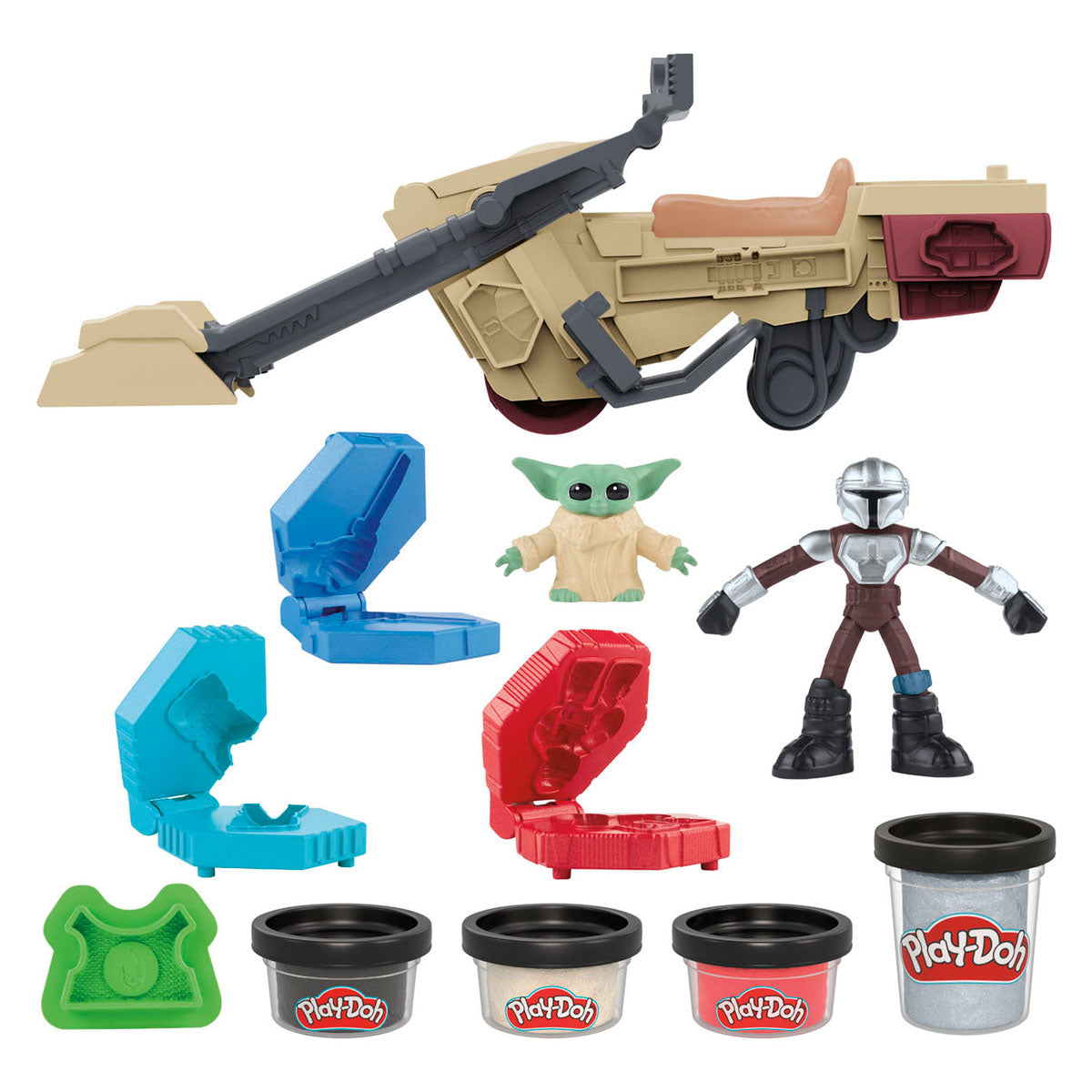 Play-doh star wars le speeder de The Mandalorian - 3 pots de pâte à modeler