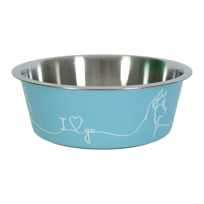 Zolux love bol de nourriture pour chien bleu