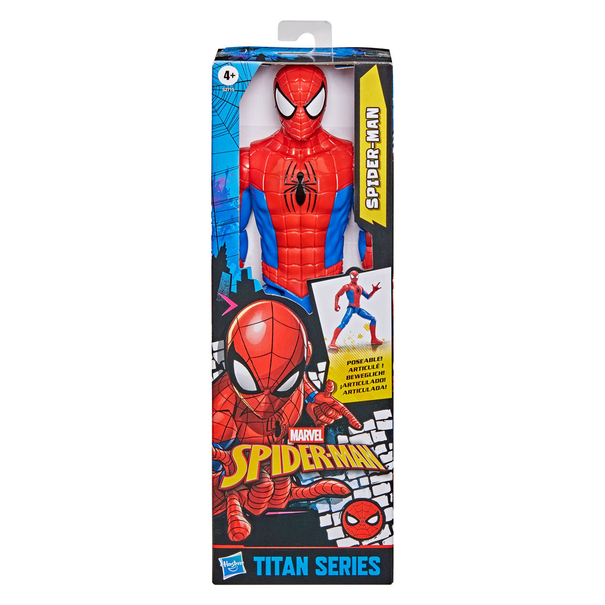 Hasbro – figurine Spider-Man, jouet classique rouge bleu de 30 cm.