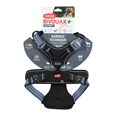 Zolux bvk harnais pour chien bleu
