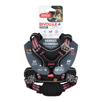 Zolux bvk harnais pour chien rouge