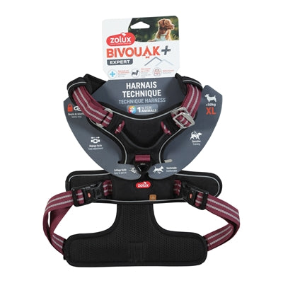 Zolux bvk harnais pour chien rouge
