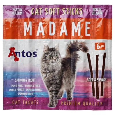 Antos chat bâtonnets souples madame truite saumonée