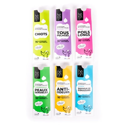 Hery shampoing poudre poil long