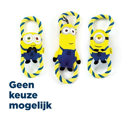 Minions peluche Bob Stuart Kevin sur corde de soie