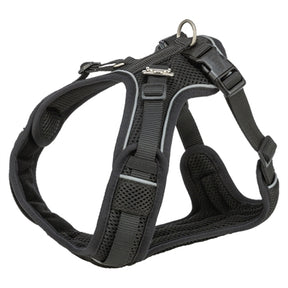 Trixie harnais pour chien premium flexmesh large poitrine noir