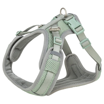 Trixie harnais pour chien premium flexmesh large poitrine vert sauge