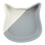 Trixie gamelle pour chat tête de chat céramique gris blanc