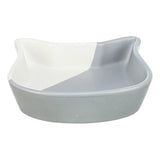 Trixie gamelle pour chat tête de chat céramique gris blanc