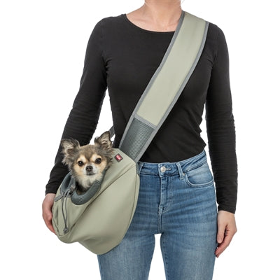 Sac de transport ventral pour chien Trixie vert clair