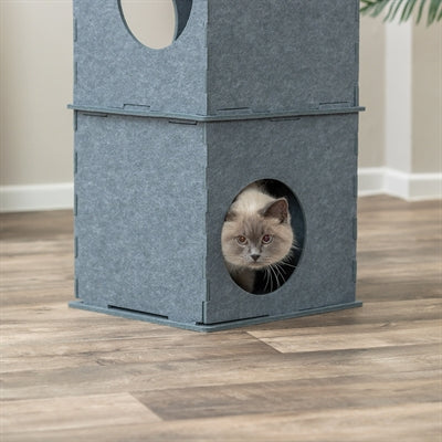 Trixie maison pour chat tour nele feutre gris