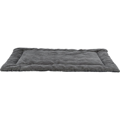 Tapis de salon Trixie Jonna tissu côtelé gris foncé