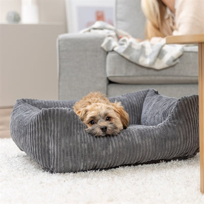 Trixie lit pour chien Jonna Vital tissu côtelé gris foncé