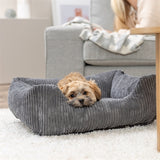 Trixie lit pour chien Jonna Vital tissu côtelé gris foncé