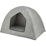 Tente de lit pour chien Trixie Jonna Vital en tissu côtelé gris clair